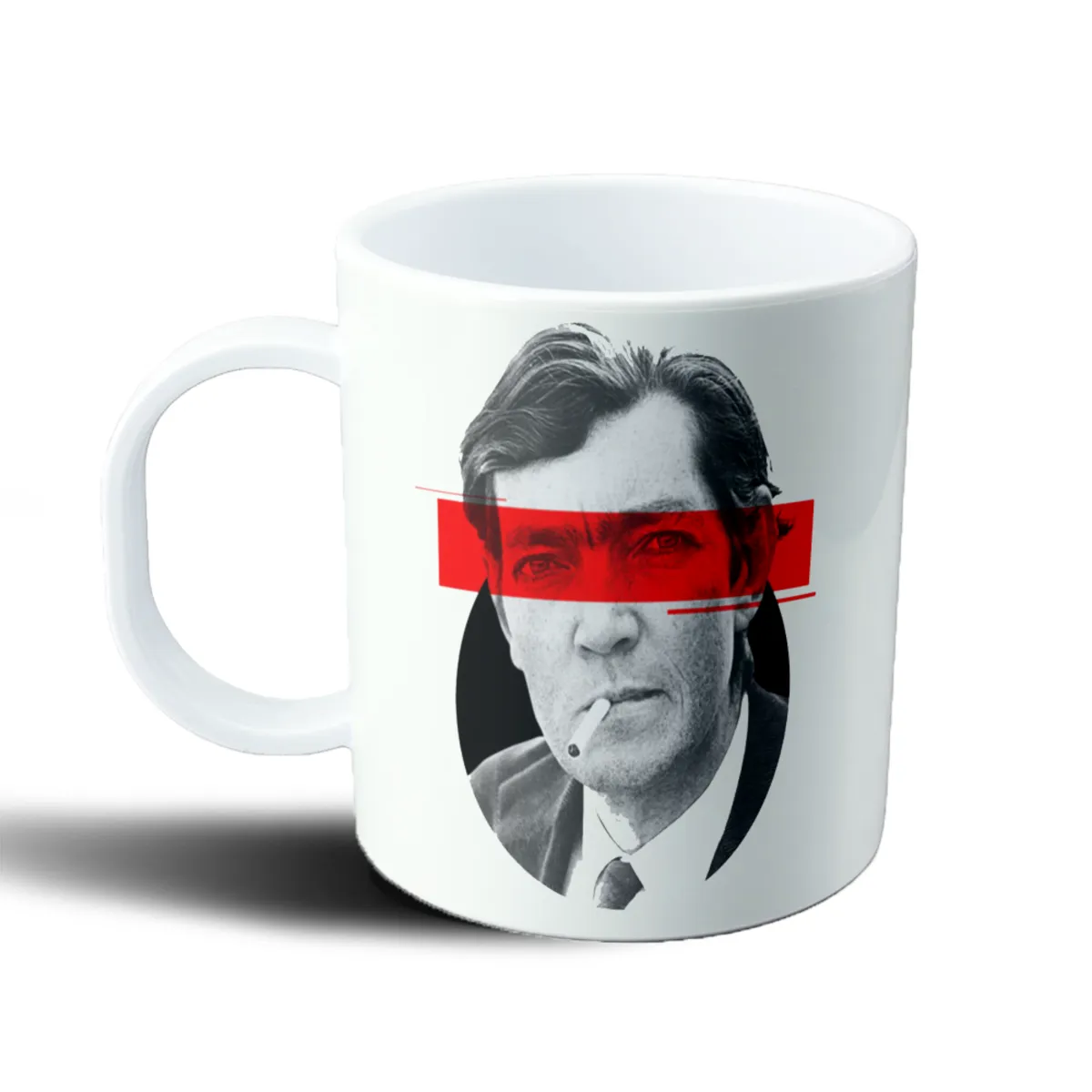 Taza de Plástico Cortazar Retrato Banda Roja - vista 2