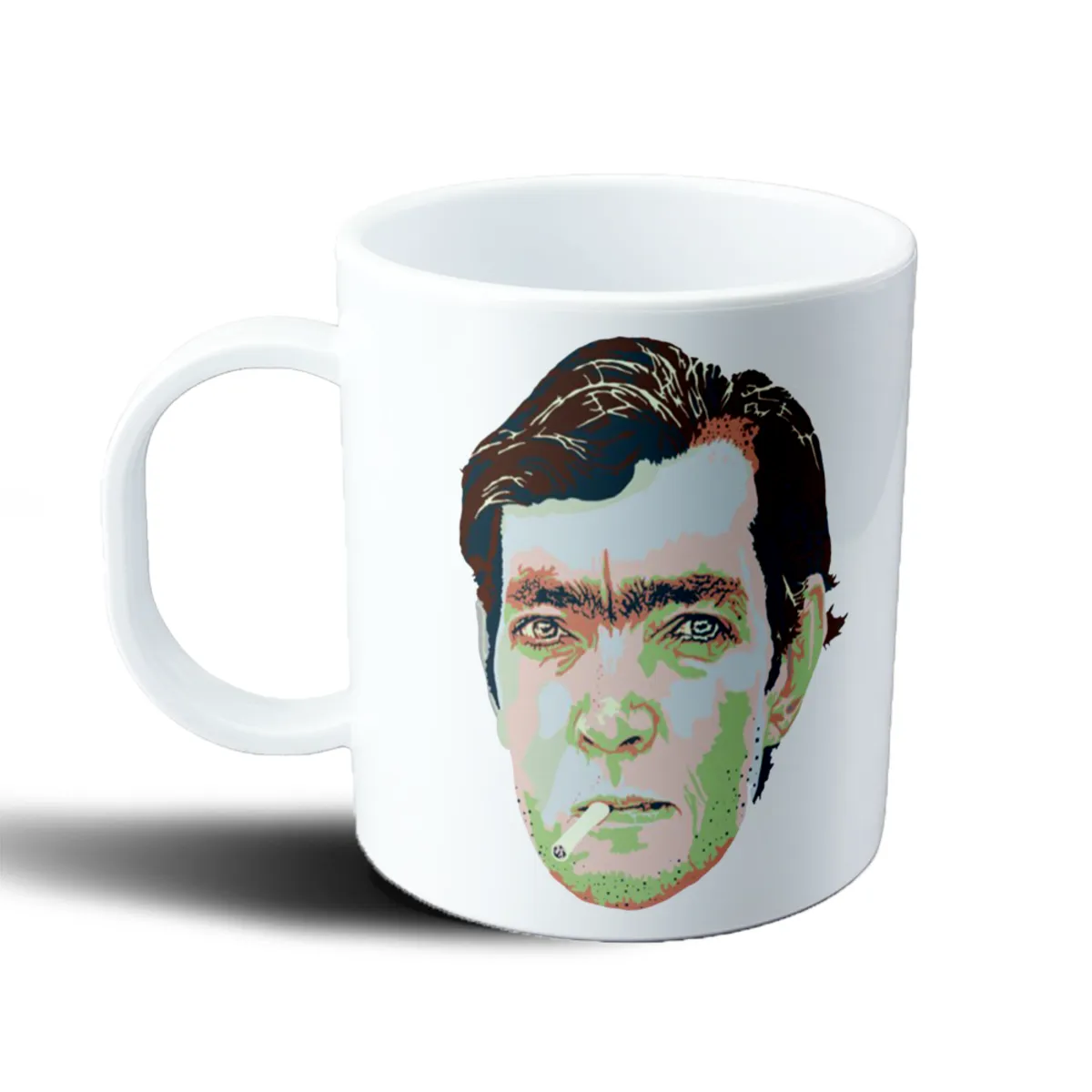 Taza de Plástico Cortazar Retrato Pop Art Cigarrillo - vista 2