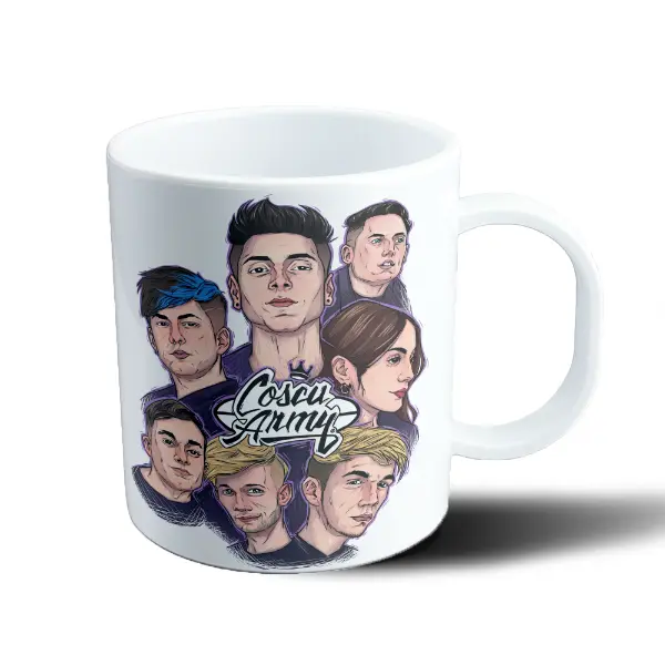 Taza de Plástico Coscu Army Equipo Streamers