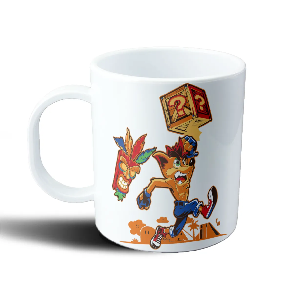 Taza de Plástico Crash Bandicoot con Aku Aku y Caja Misteriosa - vista 2
