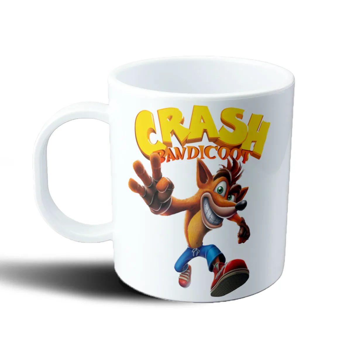 Taza de Plástico Crash Bandicoot Logo y Personaje - vista 2