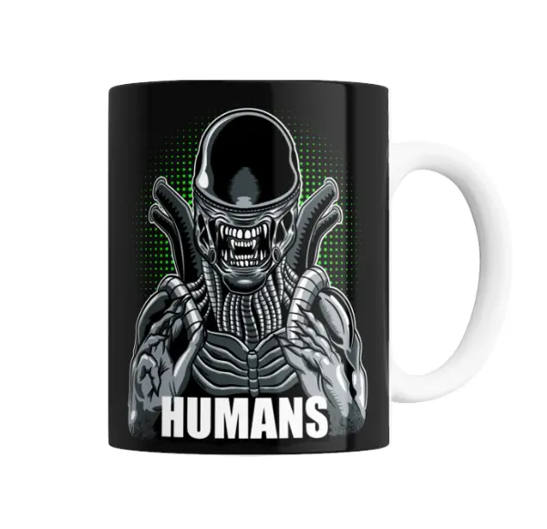 Taza de Cerámica Alien Xenomorfo Humans