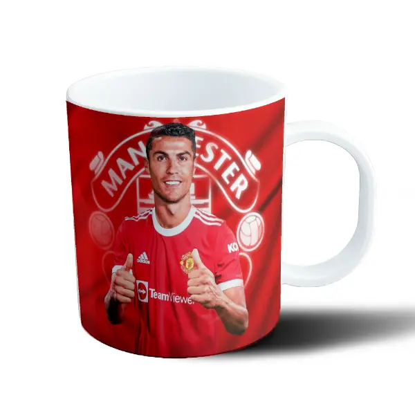 Taza de Plástico Cristiano Ronaldo Al Nassr Caricatura CR7