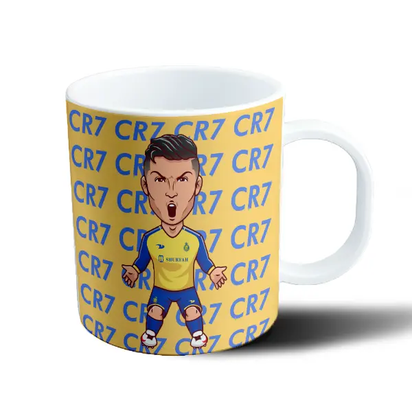 Taza de Plástico Cristiano Ronaldo CR7 Al Nassr Chibi