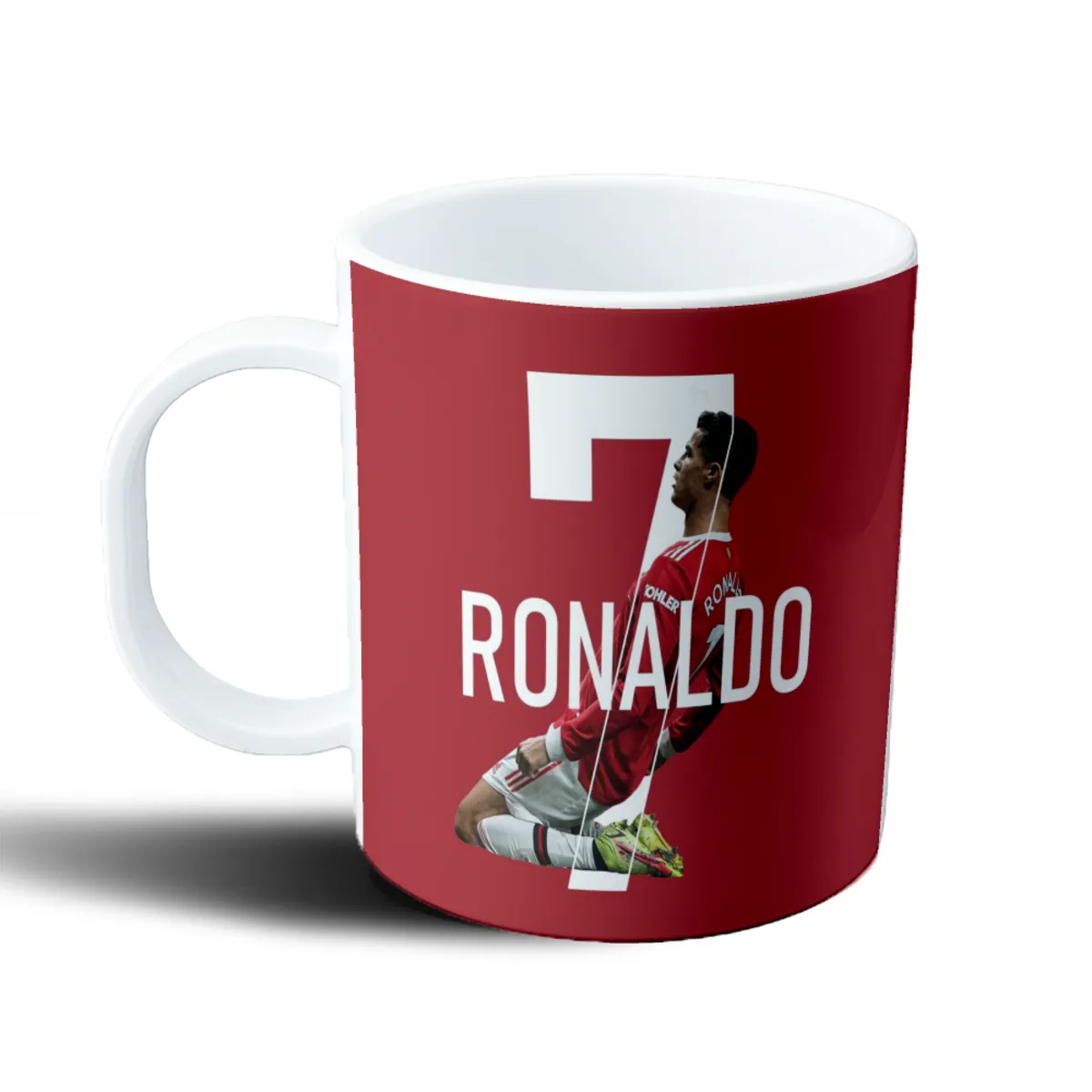 Taza de Plástico Cristiano Ronaldo 7 Camiseta Roja - vista 2