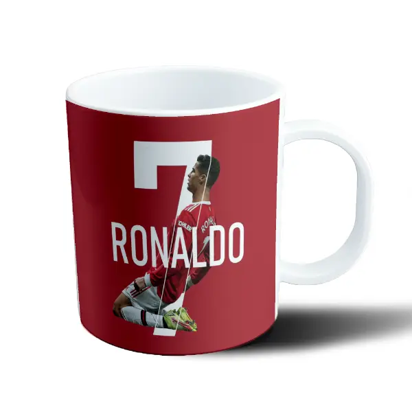 Taza de Plástico Cristiano Ronaldo 7 Camiseta Roja