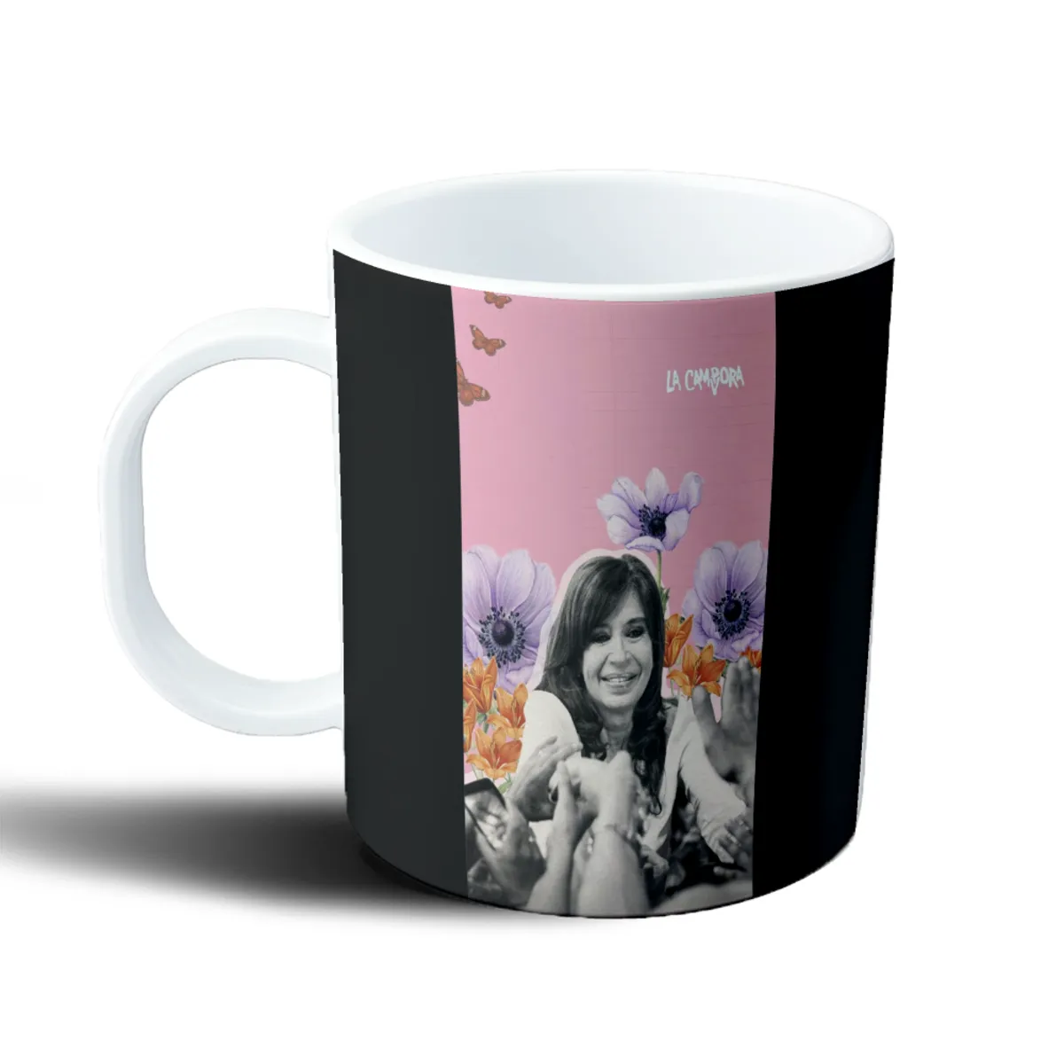 Taza de Plástico Cristina La Cámpora Flores - vista 2