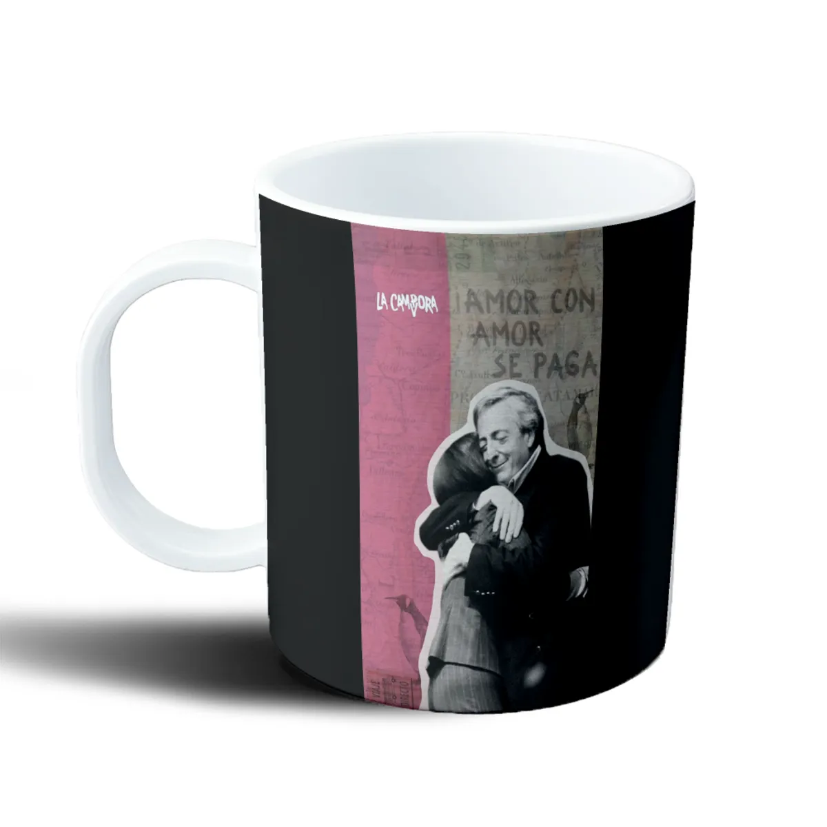 Taza de Plástico Cristina Kirchner La Cámpora Abrazo Amor con Amor se Paga - vista 2