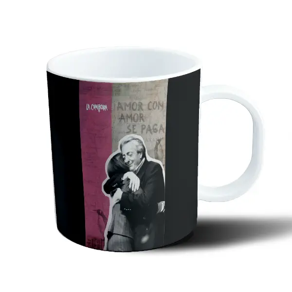 Taza de Plástico Cristina Kirchner La Cámpora Abrazo Amor con Amor se Paga