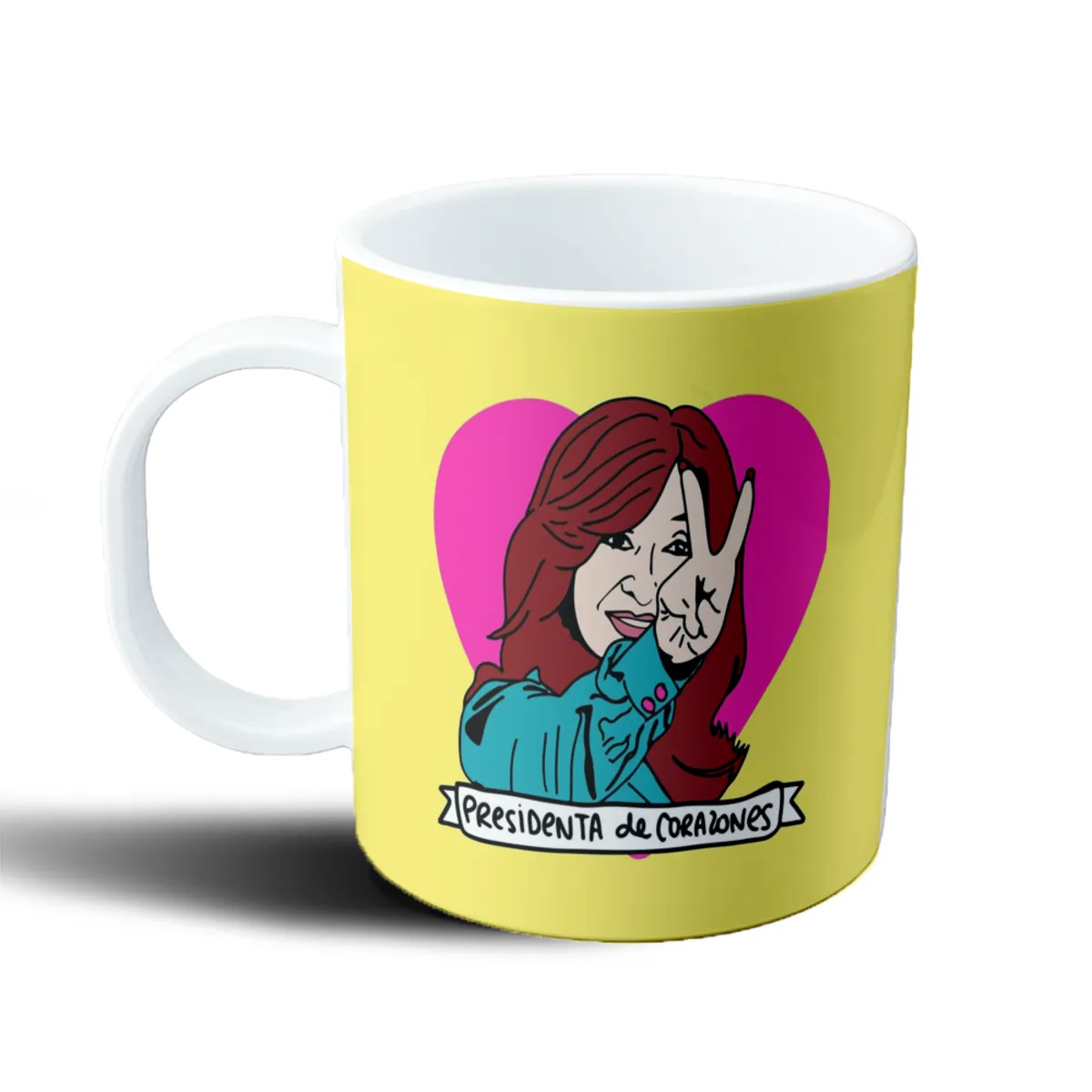 Taza de Plástico Cristina Presidenta de Corazones - vista 2