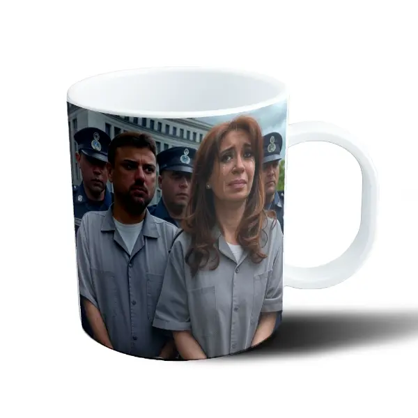Taza de Plástico Cristina Presa Llorando Uniforme de Presa