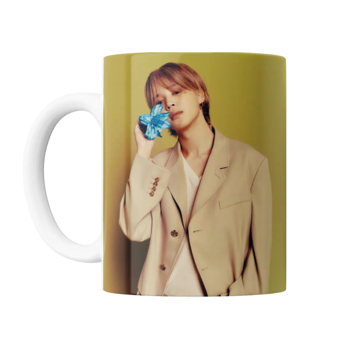 Taza de Cerámica BTS Jimin Flor Azul - vista 2