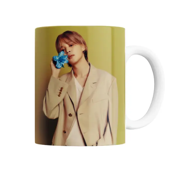 Taza de Cerámica BTS Jimin Flor Azul