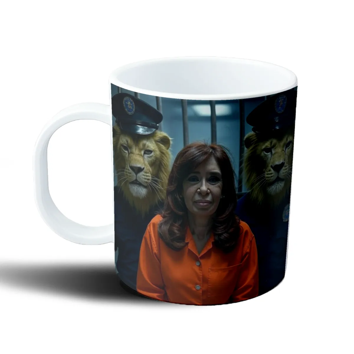 Taza de Plástico Cristina Presa Policías Leones - vista 2