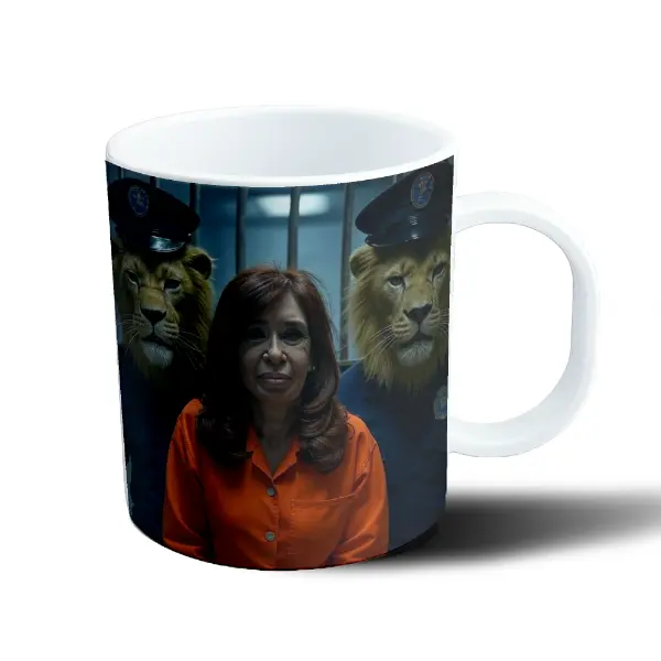 Taza de Plástico Cristina Presa Policías Leones