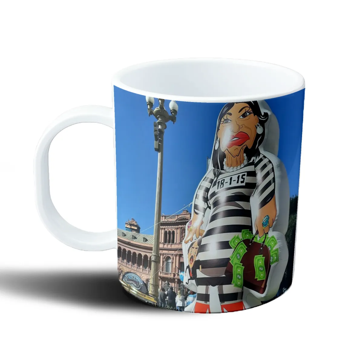Taza de Plástico Cristina Presa Globo Inflable Casa Rosada - vista 2