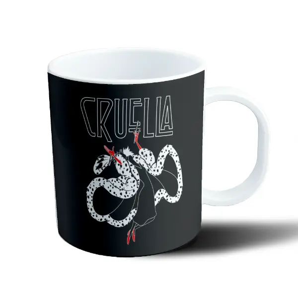 Taza de Plástico Cruella De Vil Dálmatas