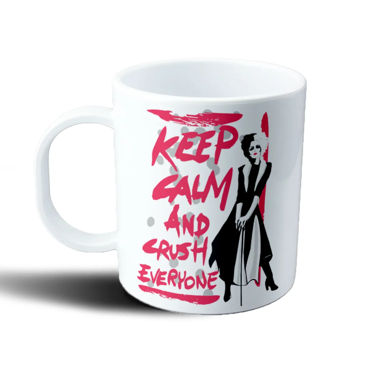 Taza de Plástico Cruella Keep Calm and Crush Everyone - vista 2