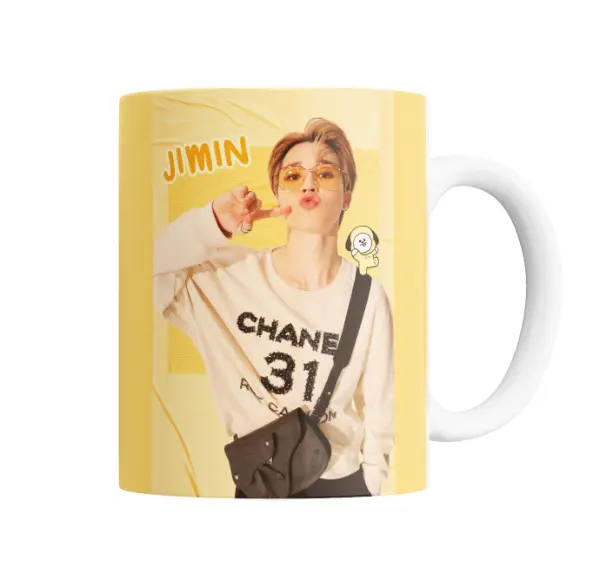 Taza de Cerámica BTS Jimin Foto Amarillo