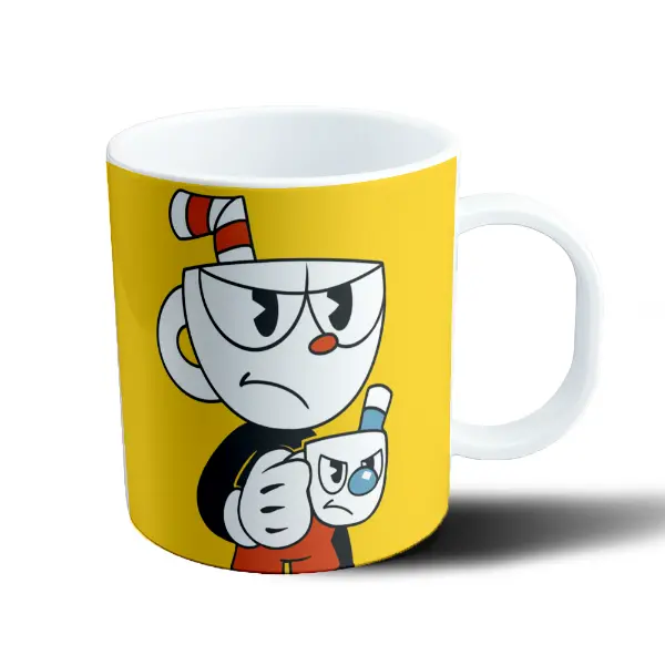 Taza de Plástico Cuphead Cuphead y Mugman