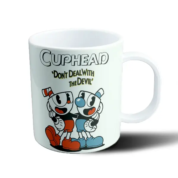 Taza de Plástico Cuphead Cuphead y Mugman