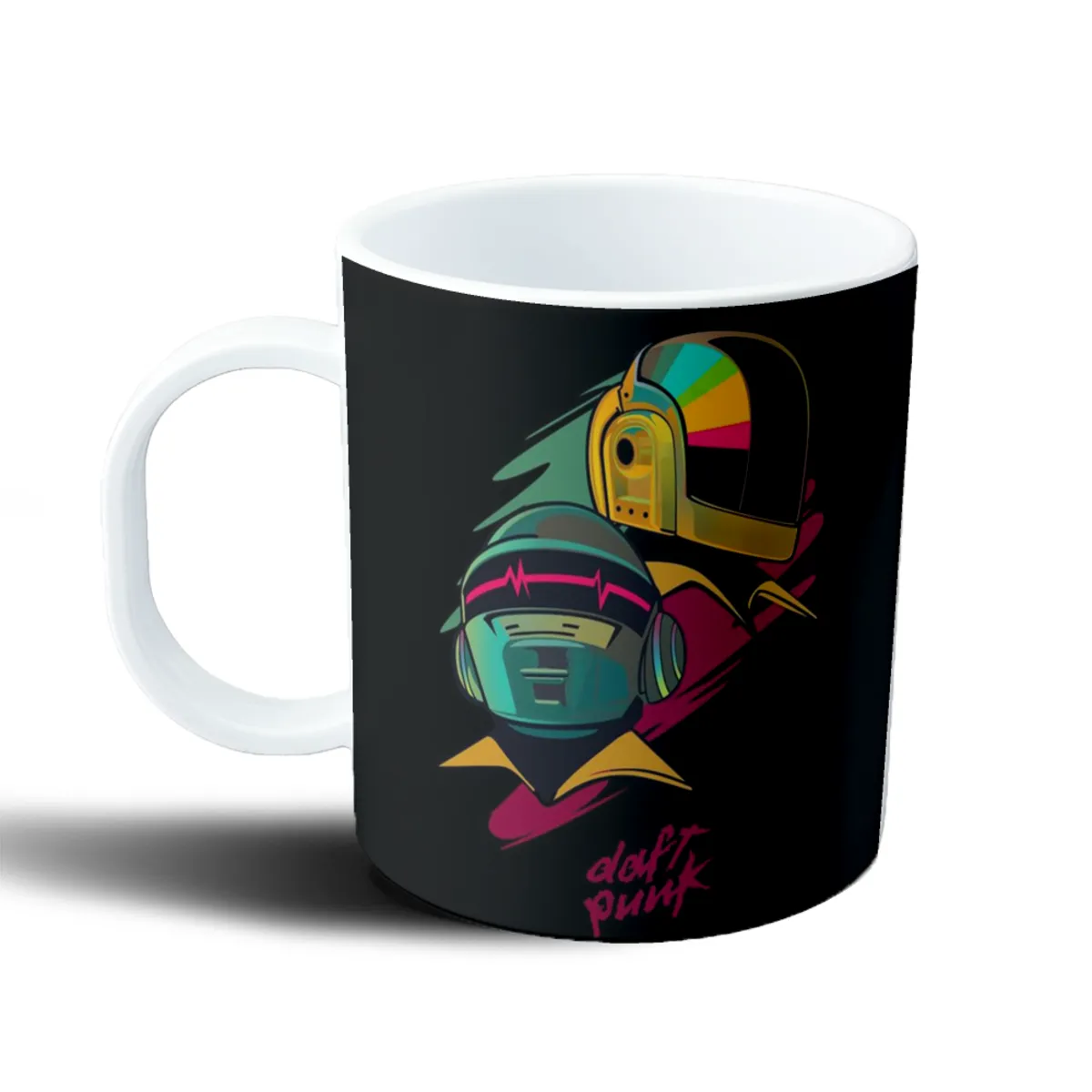 Taza de Plástico Daft Punk Cascos Colores - vista 2