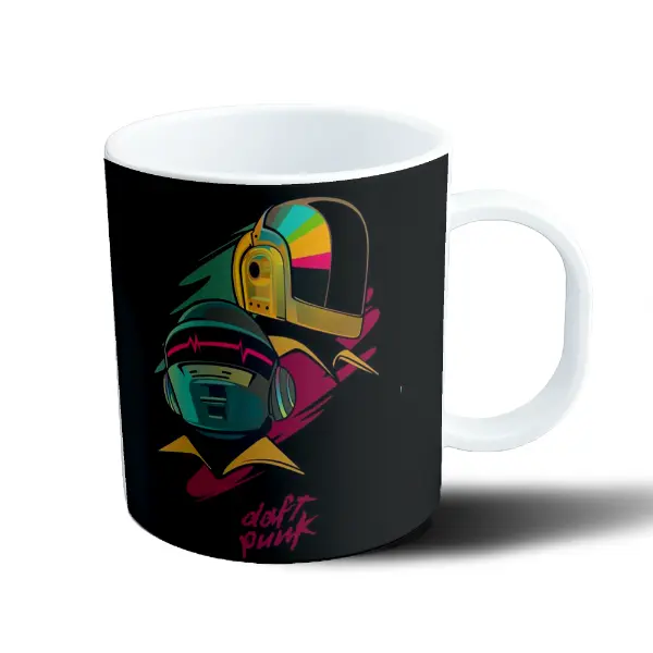 Taza de Plástico Daft Punk Cascos Colores