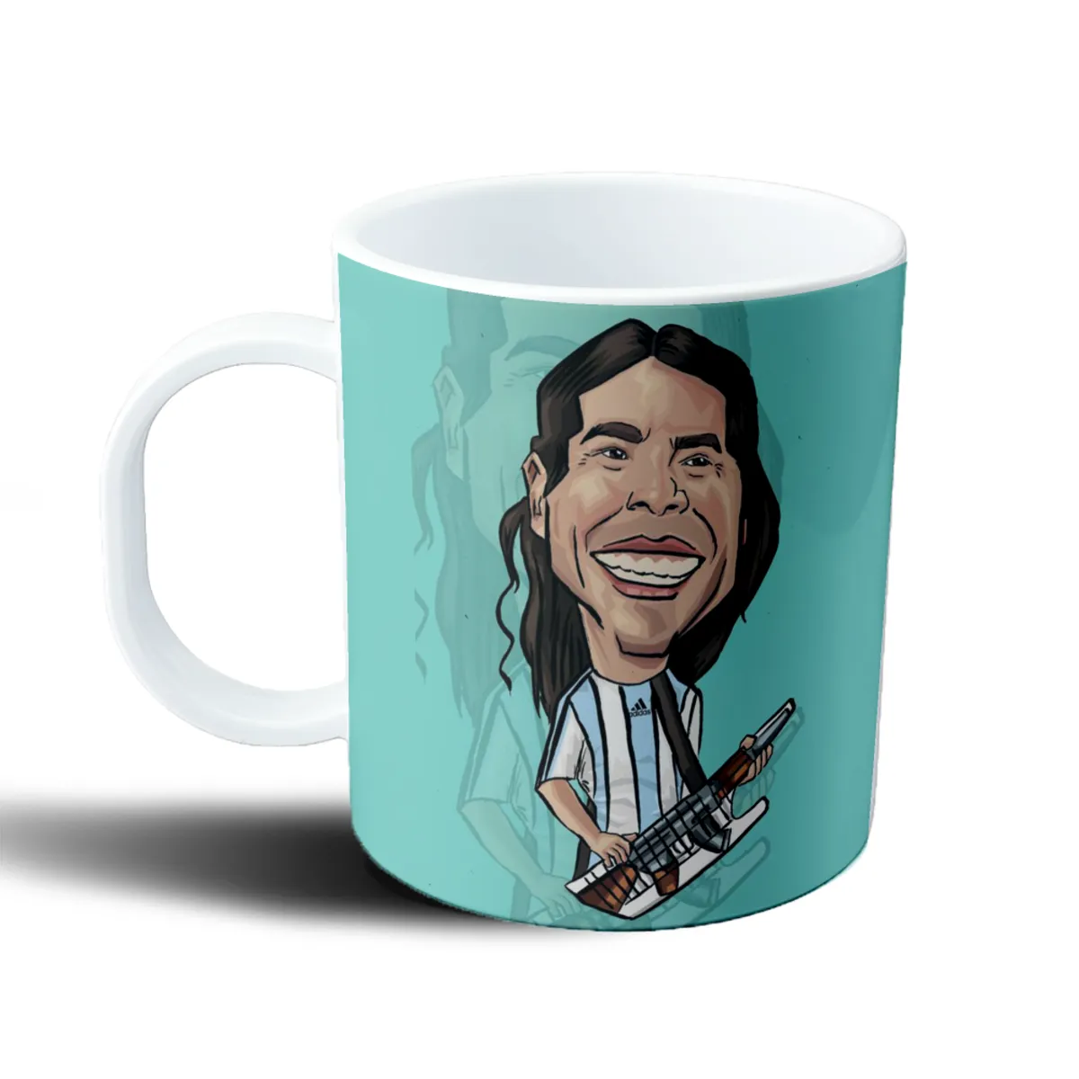 Taza de Plástico Damas Gratis Caricatura Camiseta Argentina Teclado - vista 2