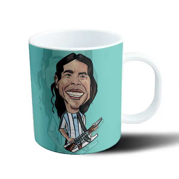 Taza de Plástico Damas Gratis Caricatura Camiseta Argentina Teclado