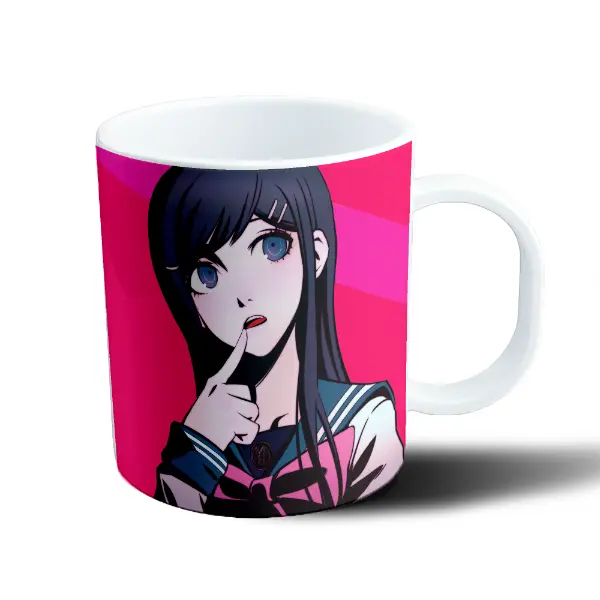 Taza de Plástico Danganronpa Chica Anime Dedo en los Labios