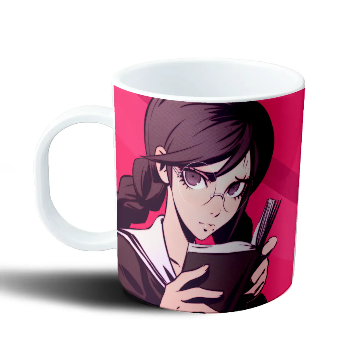 Taza de Plástico Danganronpa Chica con Libro y Anteojos - vista 2