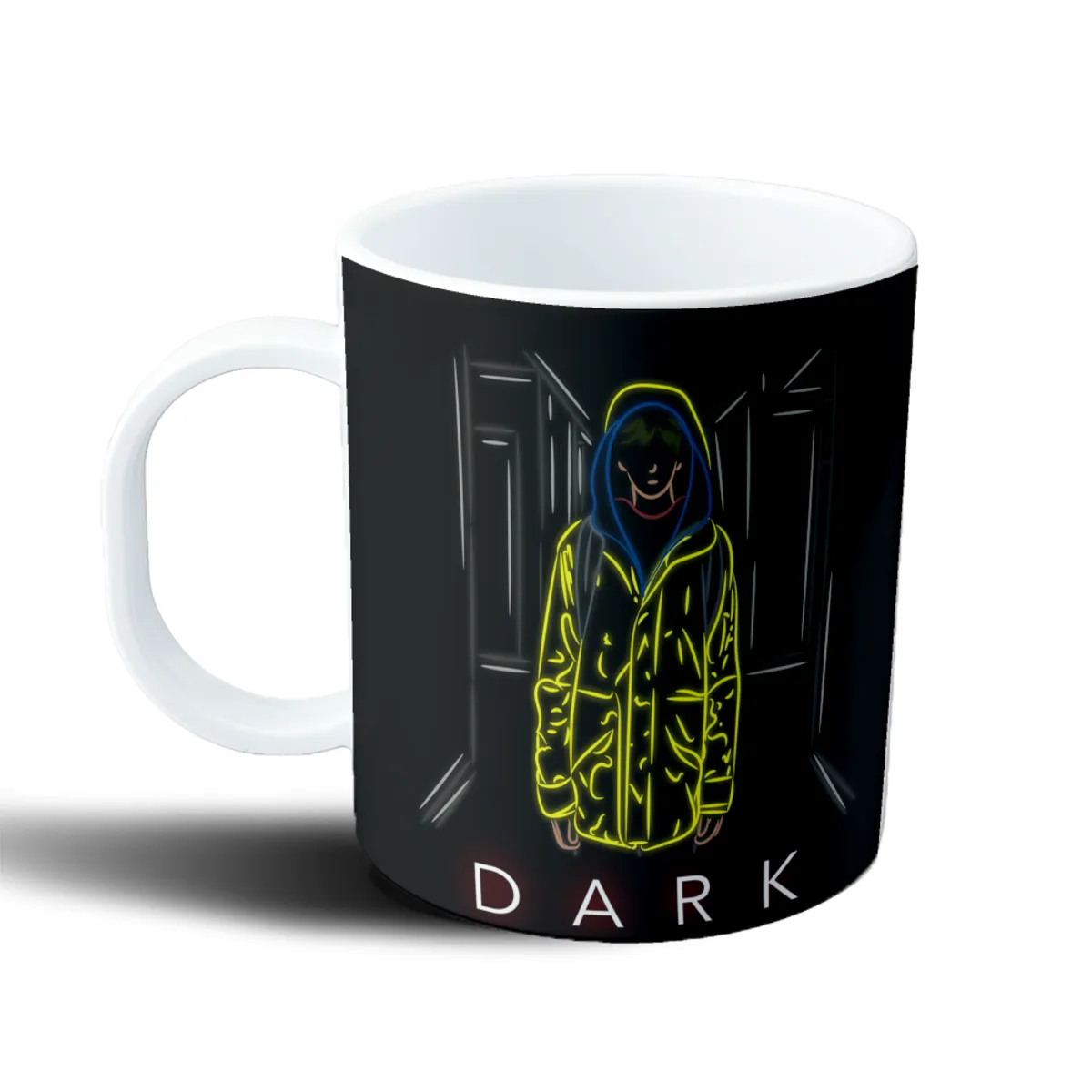 Taza de Plástico Dark Jonas Campera Amarilla Neón - vista 2