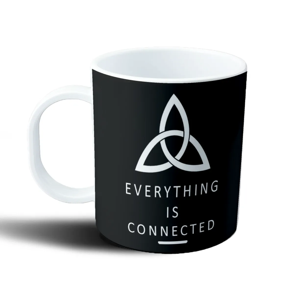 Taza de Plástico Dark Símbolo Triqueta Everything Is Connected - vista 2