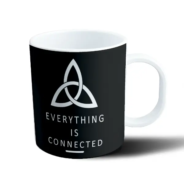 Taza de Plástico Dark Símbolo Triqueta Everything Is Connected