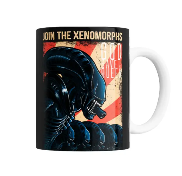 Taza de Cerámica Alien Xenomorfo Join the Xenomorphs God Save the Queen