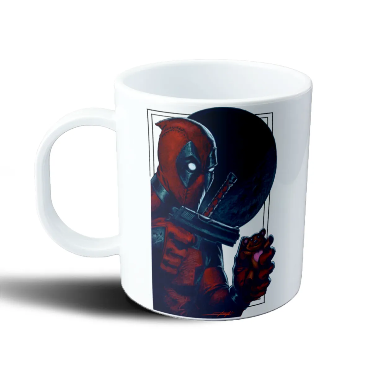 Taza de Plástico Deadpool con Peluche y Pistola - vista 2