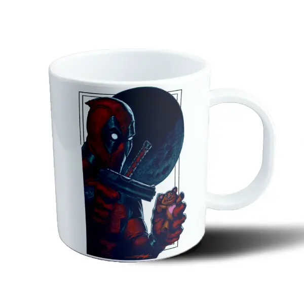 Taza de Plástico Deadpool con Peluche y Pistola