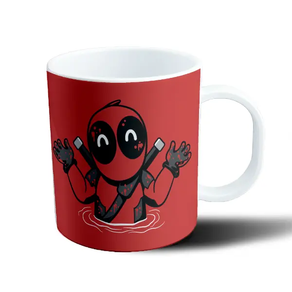 Taza de Plástico Deadpool Chibi Sangriento
