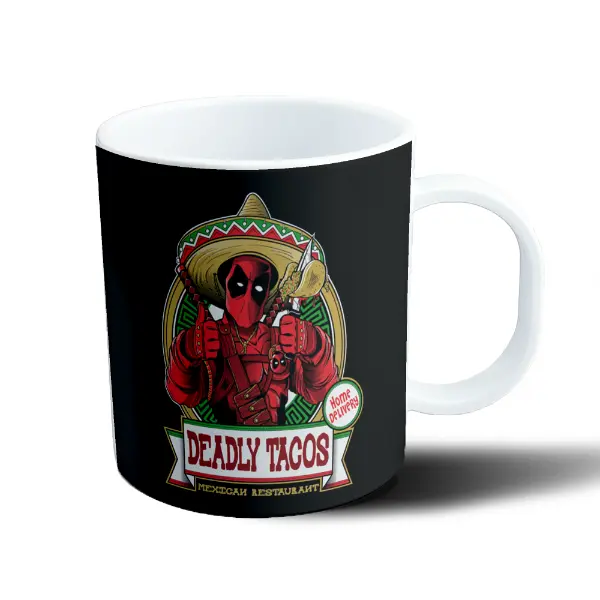 Taza de Plástico Deadpool Deadly Tacos Mexican Restaurant