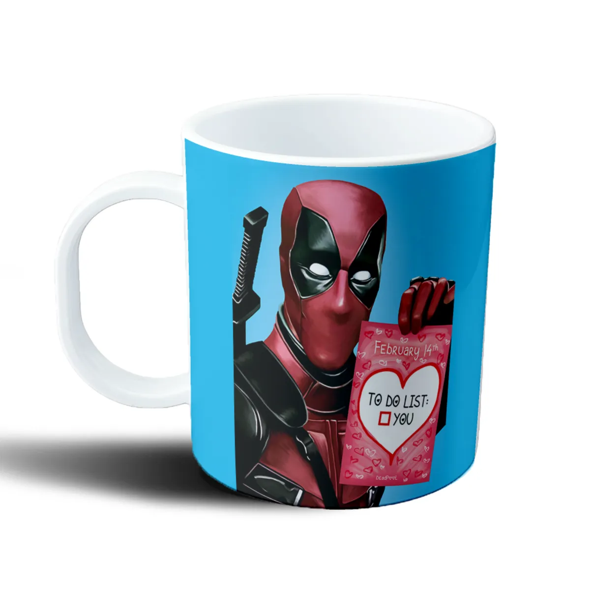 Taza de Plástico Deadpool San Valentín To Do List - vista 2