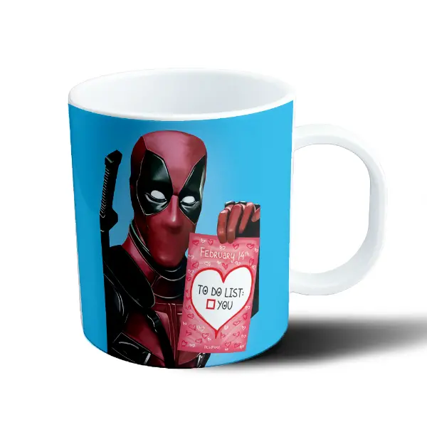 Taza de Plástico Deadpool San Valentín To Do List