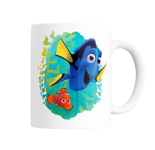 Taza de Cerámica Buscando a Dory Dory y Nemo
