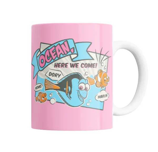 Taza de Cerámica Buscando a Dory Ocean Here We Come