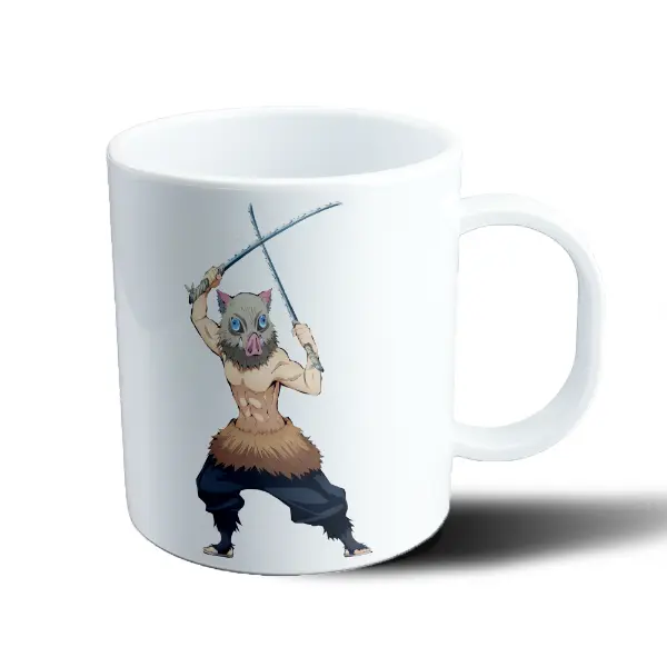 Taza de Plástico Demon Slayer Inosuke Hashibira con espadas