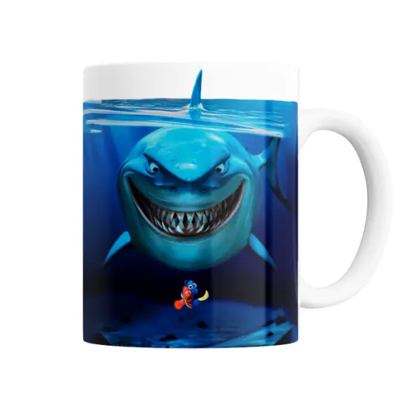 Taza de Cerámica Buscando a Dory Bruce el Tiburón y Nemo