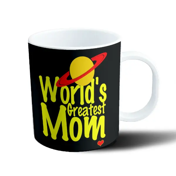 Taza de Plástico World's Greatest Mom con Planeta