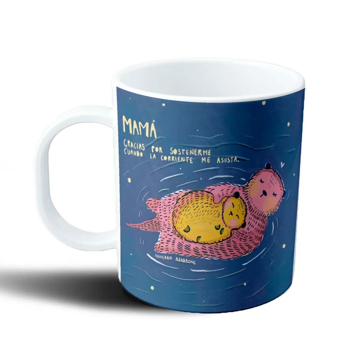 Taza de Plástico Mamá Gracias por Sostenerme Ositos en la Corriente - vista 2