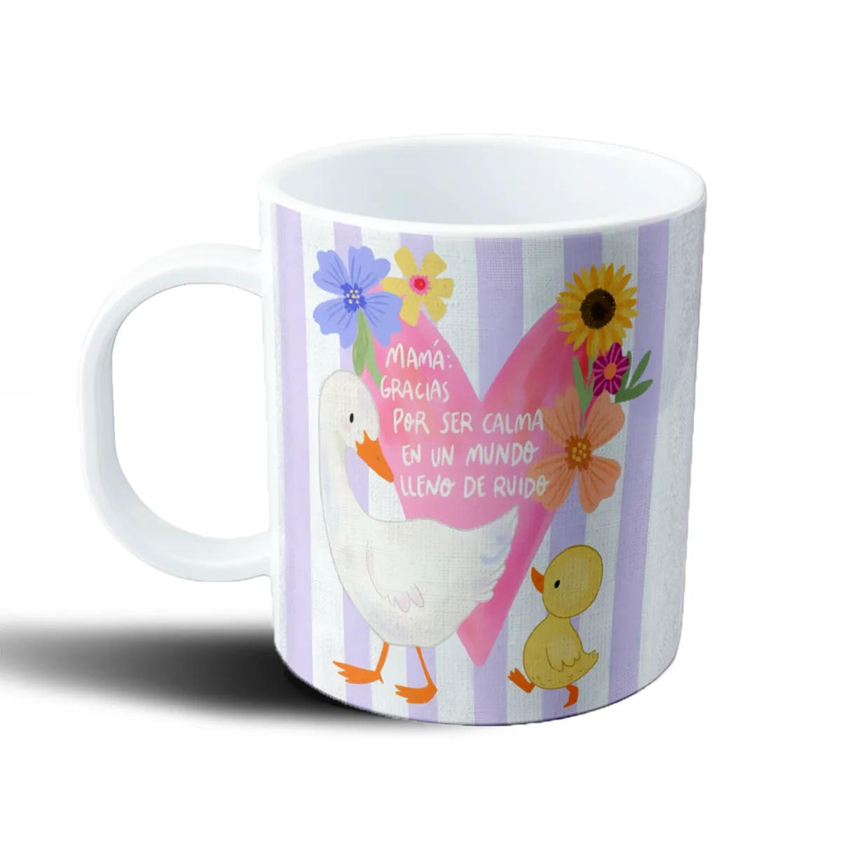 Taza de Plástico Mamá Gracias por ser calma en un mundo lleno de ruido - vista 2