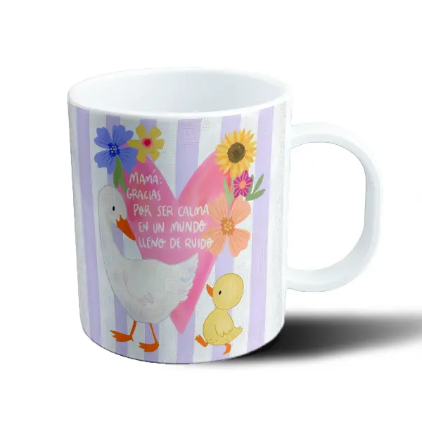 Taza de Plástico Mamá Gracias por ser calma en un mundo lleno de ruido