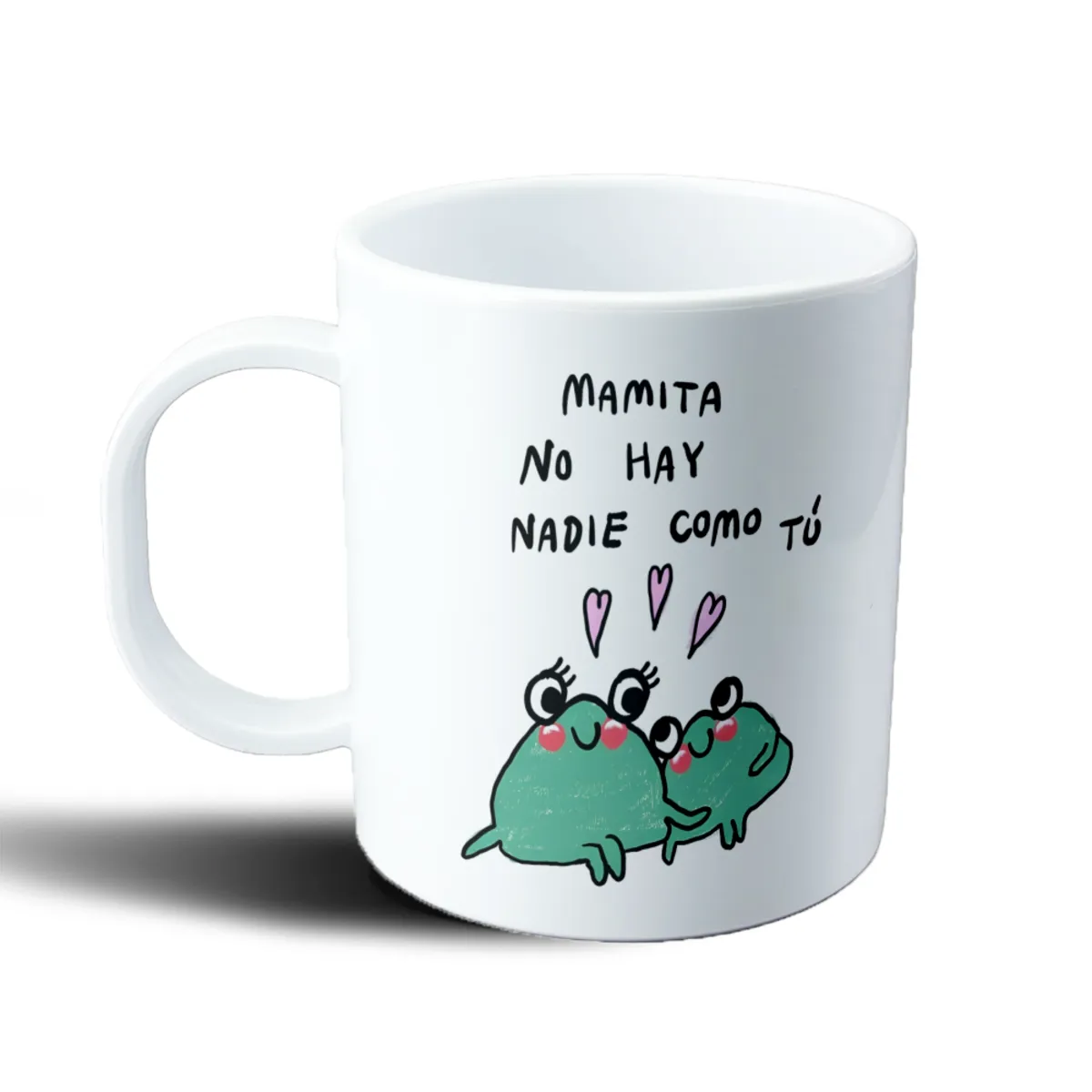 Taza de Plástico Mamita no hay nadie como tú, ranitas - vista 2
